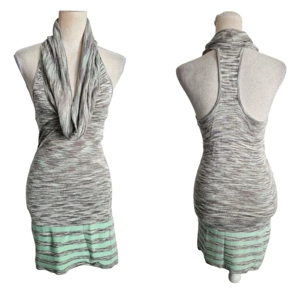 Marciano Cowl Neck Racerback Knit Dress